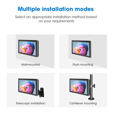 2GB/4GB/8GBメモリ 1920*1080解像度 VGA/COM/USBポートとWin 10/11/Linuxを搭載したインダストリアルタッチパネルPC