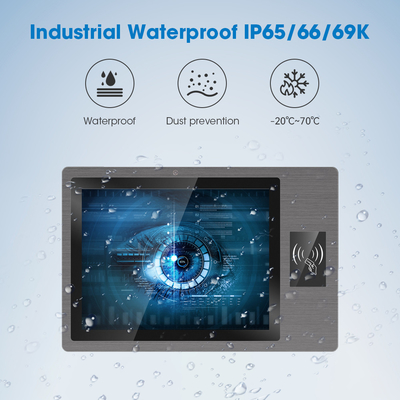 IP65 認証と頑丈な機械設計を持つ 15 インチ ワイドボルト Android タッチパネル PC