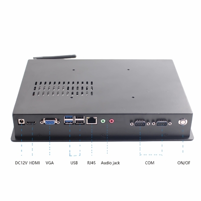 10.1インチ扇風機のない工業タッチパネルPC,ウィンドウ/ルーニックスOSと12-36V入力