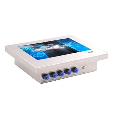 VESAマウントCEコンプライアンスと4xUSB2.0 M12ポートのステンレスステールタッチパネルPC