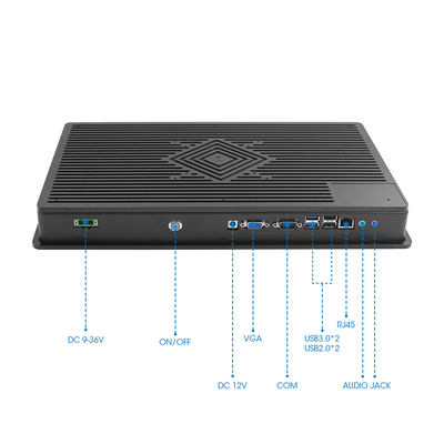 12-36V入力電圧 15.6インチスクリーン、USB/RJ45/COM/VGA/HD MI/DC12Vインターフェース搭載 組み込み型タッチパネルPC