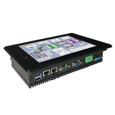 二重Rj45 8インチ18W 350nitsの険しいタッチ パネルのPC DC 24V