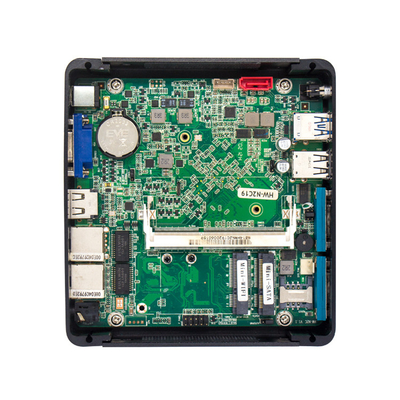 HDMI VGAが付いている二重RS232 ITX NUC小型コンピュータ アルミ合金