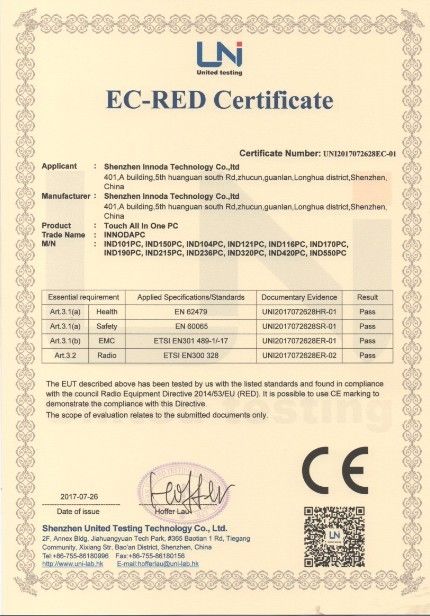 中国 Shenzhen Innoda Technology Co., Ltd. CN 認証