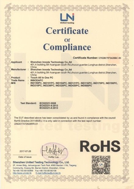 中国 Shenzhen Innoda Technology Co., Ltd. CN 認証