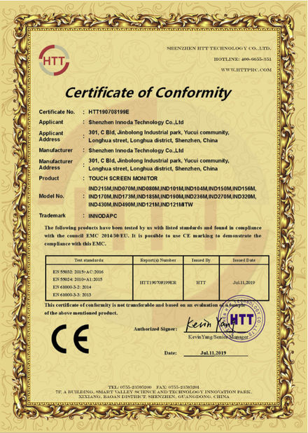 中国 Shenzhen Innoda Technology Co., Ltd. CN 認証
