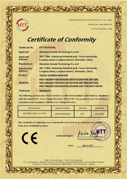 中国 Shenzhen Innoda Technology Co., Ltd. CN 認証